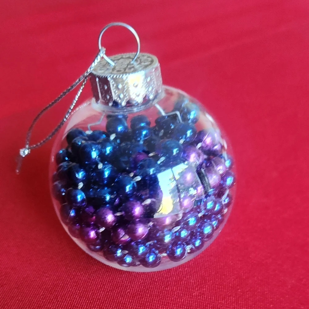 Purple and Blue Beaded Ornament